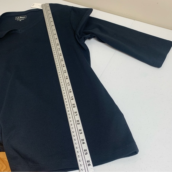 LL Bean cotton V-neck 3/4 sleeves intrinsik a/c Women’s Tee-XL - Picture 9 of 13